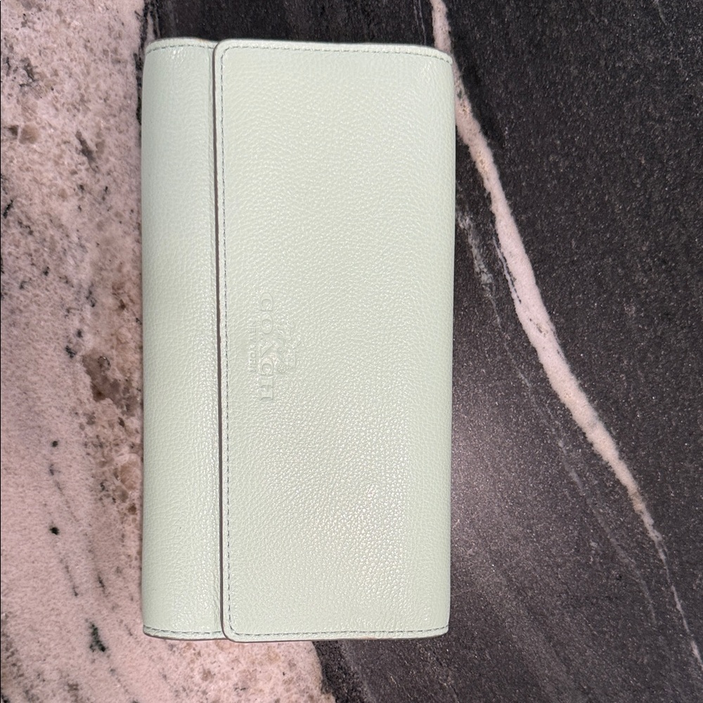 Coach Mint Green Leather Wallet